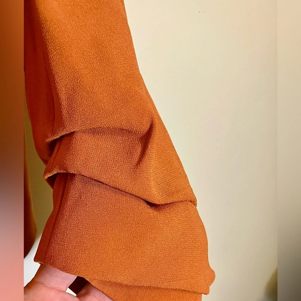 Babaton Vibrant Pumpkin Orange Blazer-unlined, but elegantly stitched - Picture 11 of 16